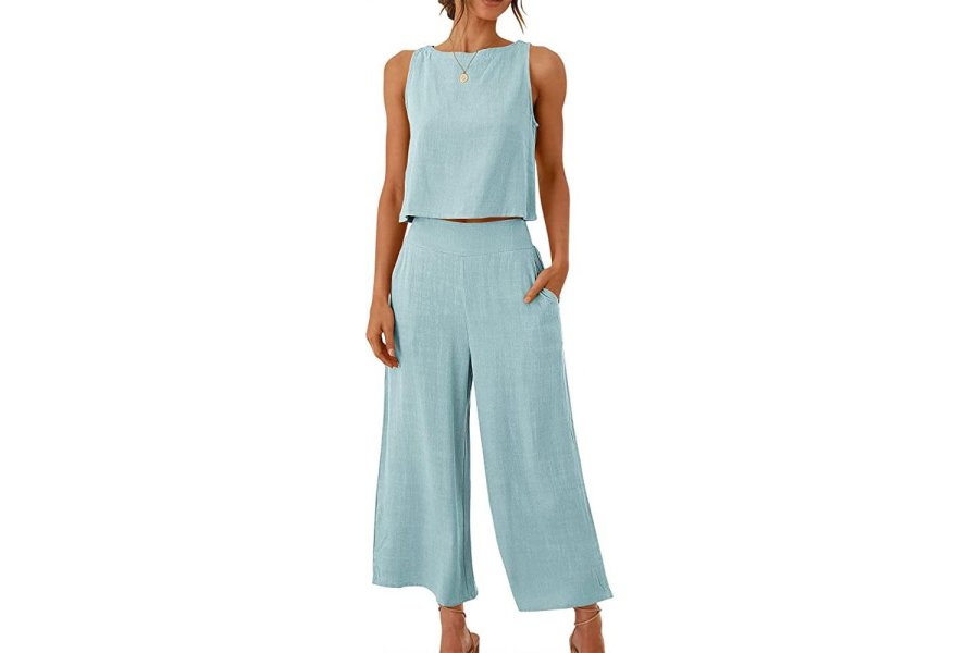 2 Piece Wide Leg Pants