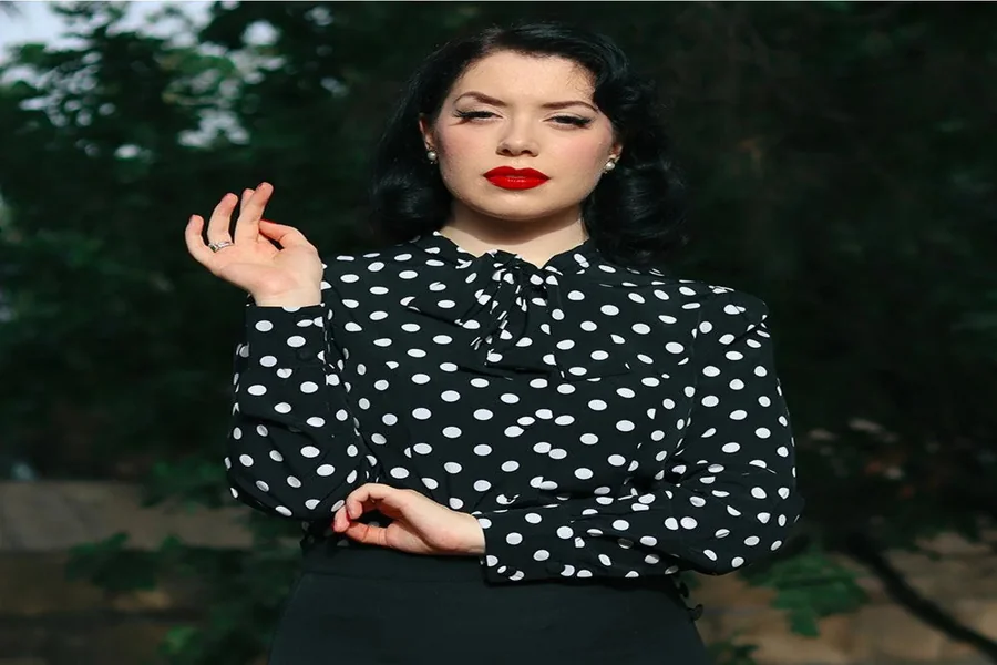 Black Polka Dot Blouse