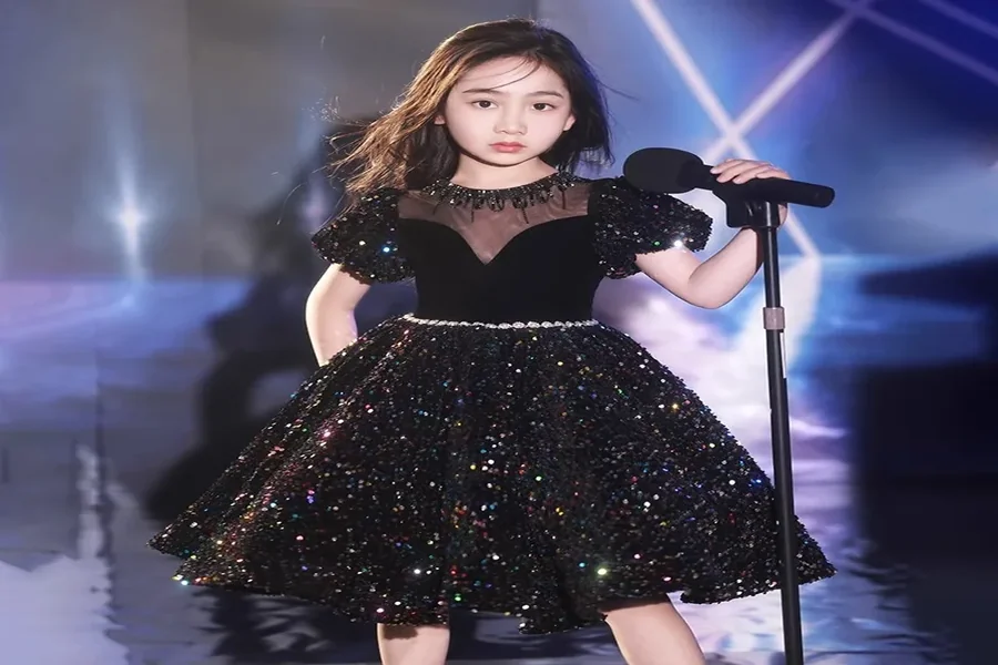 Black Sequin Dress